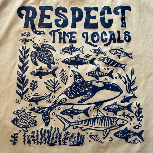Respect The Locals Graphic T-Shirt (unisex)  Size - XL - Picture 1 of 6